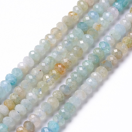 Natural Aquamarine Beads Strands G-G991-B01-1