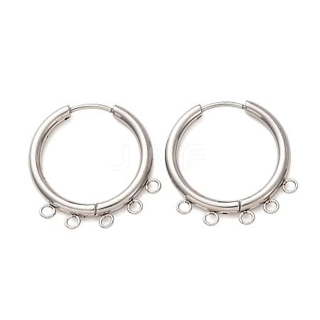 304 Stainless Steel Hoop Earring Findings STAS-D183-02D-P-1