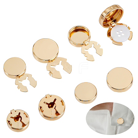 8Pcs 2 Styles Alloy Cufflinks BUTT-GA0001-34G-1