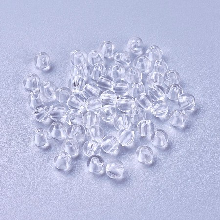 Transparent Clear Acrylic Round Beads X-PL526_4MM-1