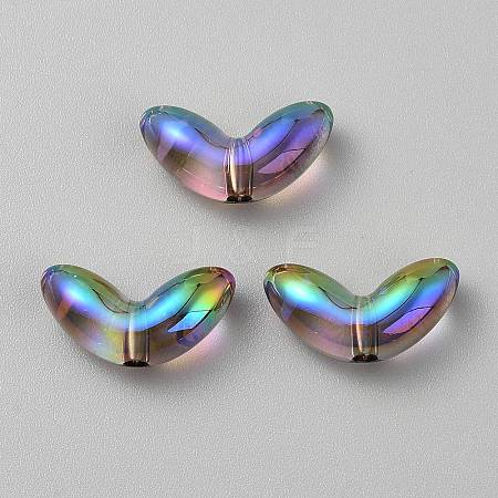 Transparent UV Plating Acrylic Beads TACR-TAC0001-09A-03-1