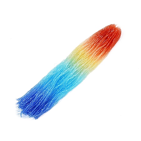 Gradient Color Baking Paint Glass Bead Strands X1-DGLA-A039-T2mm-A012-1