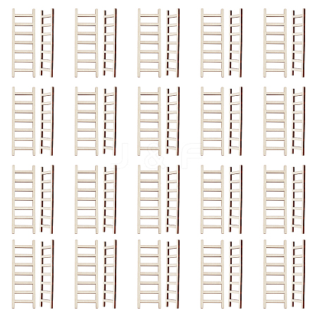 Gorgecraft Miniature Unfinished Wood Ladder AJEW-GF0006-07-1
