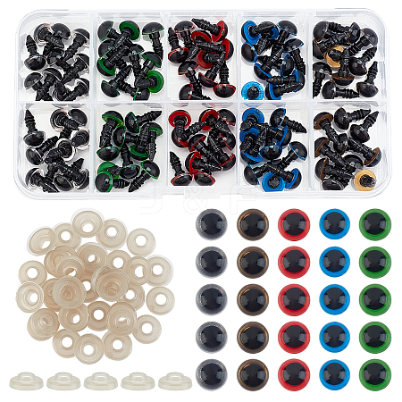 Resin Doll Eyes with Washers DIY-WH0209-05A-1