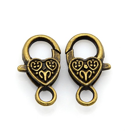 Tibetan Style Alloy Lobster Claw Clasps X-MLF014Y-NF-1