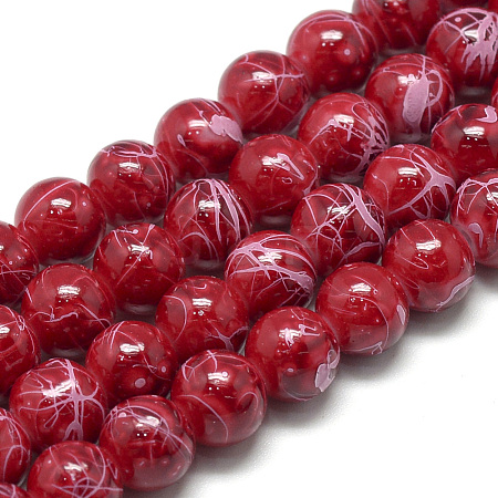 Drawbench Glass Beads Strands DGLA-S115-8mm-L13-1