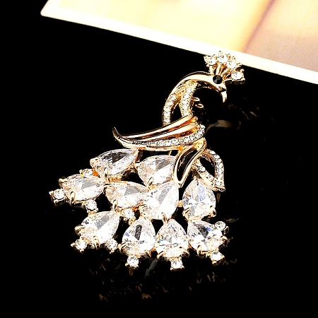 Alloy Rhinestone Brooch for Backpack Clothes PW-WG8F041-01-1