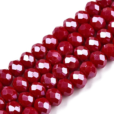 Electroplate Glass Beads Strands EGLA-A044-P8mm-A15-1