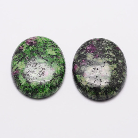 Oval Natural Ruby in Zoisite Cabochons G-K020-14x10mm-09-1