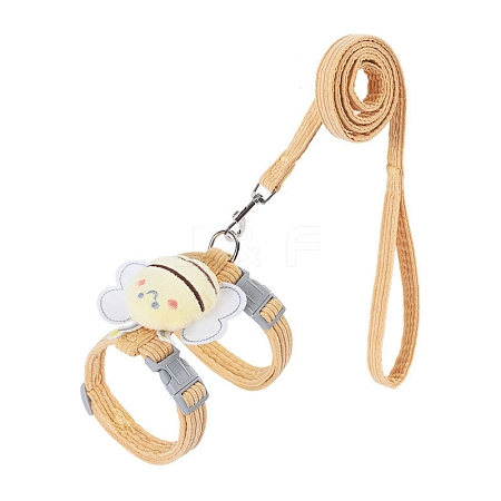 Adjustable Cute Polyester Dog Harness and Leash PW-WG62479-01-1