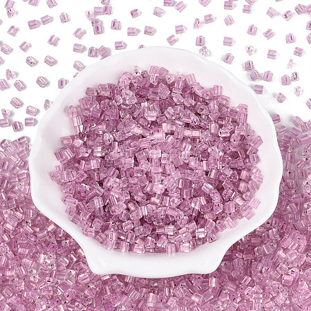 Transparent Inside Colours Glass Seed Beads SEED-T007-13C-1