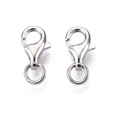 Anti-Tarnish 925 Sterling Silver Lobster Claw Clasps STER-N016-35P-1